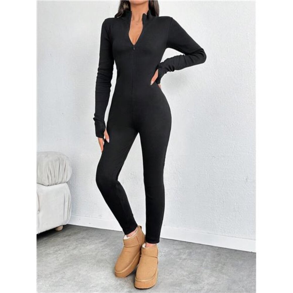 Women's Tall Basic Zipper Front Solid Color Sport… - image 3
